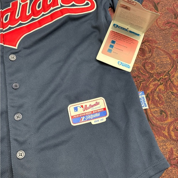 VTG Cleveland Indians Michael Brantley Majestic Performance Apparel MLB Jersey - Picture 5 of 5